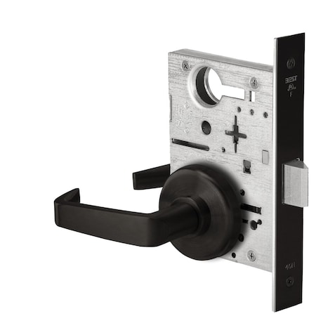 Best Grade 1 Passage Mortise Lock, 15 Lever, H Rose, Non-Keyed, Matte Black Finish, Field Reversible 45H0N15H622
